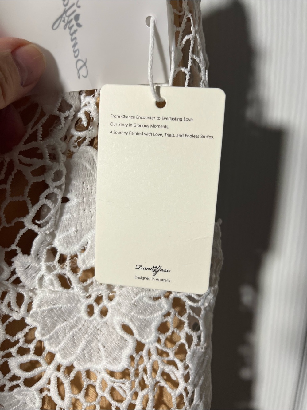 NWT Lace Maxi Dress with Intricate Detailing - Picture 8 of 12